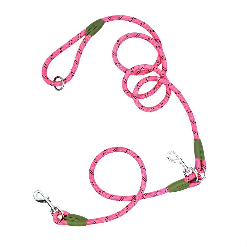 Reflective Nylon Leashes Pet Dogs Chain Traction Rope Leads for Running Free Hands Rope Chain for Small Large Dogs