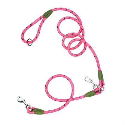 Reflective Nylon Leashes Pet Dogs Chain Traction Rope Leads for Running Free Hands Rope Chain for Small Large Dogs